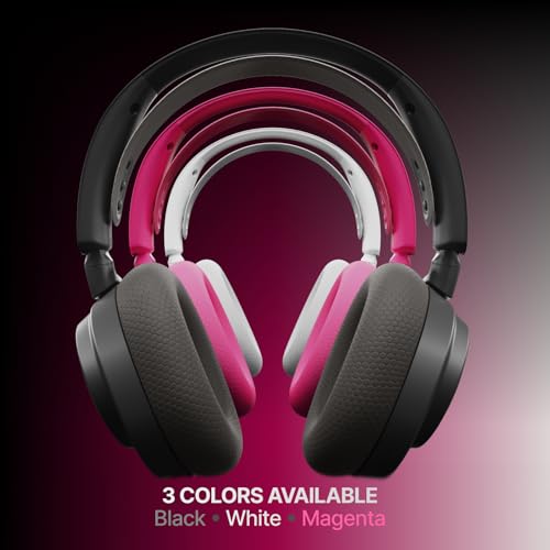 SteelSeries Arctis Nova 7X Wireless Gen 2 Gaming Headset - Real-Time App Control, 50+ HR Play, Neodymium Drivers, Mix 2.4GHz/Bluetooth, Xbox, PC, PS5/PS4, Switch 1/2, Mobile - Magenta - color: Magenta, style: Xbox | PC