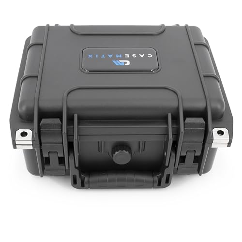 CASEMATIX 11" Waterproof Hard Case with Customizable Foam for Portable Electronics, Tools and Accessories - Hard Shell Small Plastic Case with Pre-Diced Travel Case Foam Interior - size: 11"