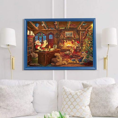Jigsaw Puzzles for Adults 1000 Piece The Christmas Home 27.56 x 19.69 Inch Puzzles for Adults Educational Challenge Toy Christmas Puzzles 1000 Pieces for Adults - color: The Christmas Home