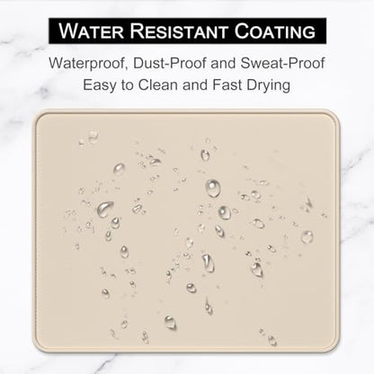 Hsurbtra Mouse Pad, Premium-Textured Square Mousepad 10.2 x 8.3 Inch, Stitched Edge Anti-Slip Waterproof Rubber Pretty Cute Computer Mat for Office Gaming Laptop Women Kids Beige - color: Beige, size: Square Mousepad (10.2" x 8.3")