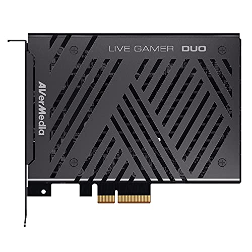 AVerMedia Live Gamer Duo. Dual HDMI 1080p PCIe Video Capture Card, Stream with 4k60 HDR and FHD 240fps Pass-Through, Work with DSLR, Xbox Series x/s, PS5, Nintendo Switch, Windows 11 (GC570D) - size: 1080p60 - GC570D Live Gamer DUO
