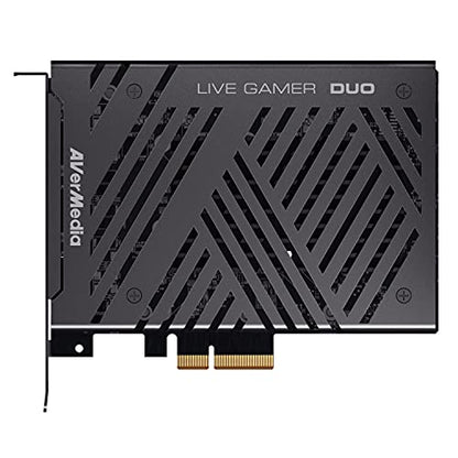 AVerMedia Live Gamer Duo. Dual HDMI 1080p PCIe Video Capture Card, Stream with 4k60 HDR and FHD 240fps Pass-Through, Work with DSLR, Xbox Series x/s, PS5, Nintendo Switch, Windows 11 (GC570D) - size: 1080p60 - GC570D Live Gamer DUO
