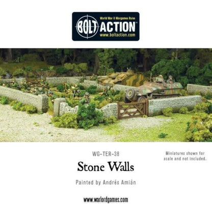 Warlord Games Stone Walls, Tabletop Model Plastic Scenery for Wargames