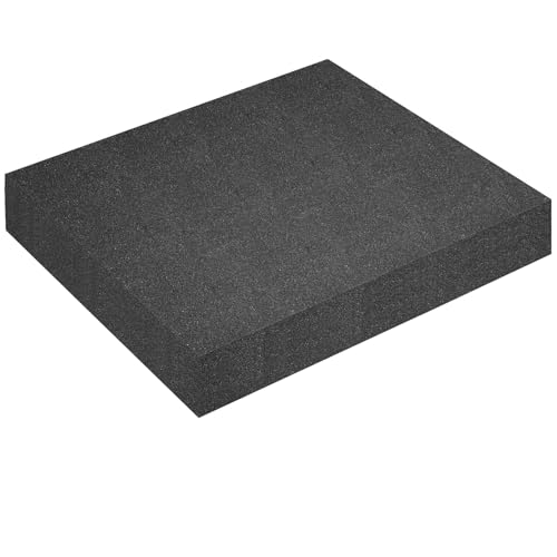 Polyurethane Foam Inserts, 1 PCS 16 x 12 x 3 Inch Black Cuttable Packing Foam Sheets for Tool Box, Camera, Crafts and Storage - size: 16 x 12 x 3 Inch