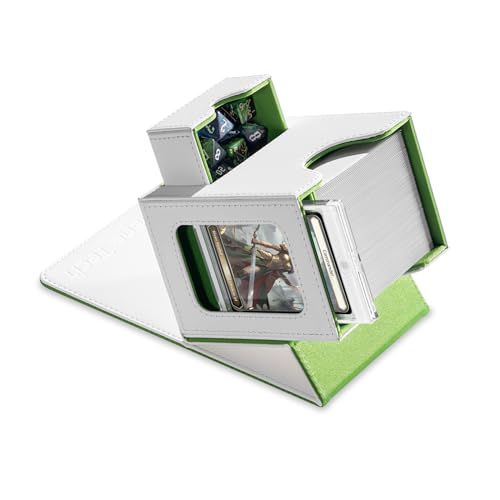Mage Tech Card Deck Box for MTG Commander - Patented Design, Commander Display, Fits 100 Double-Sleeved Cards, 35pt Card Brick & Dice Tray - White/Green - color: 3. Convoke (White/Green)