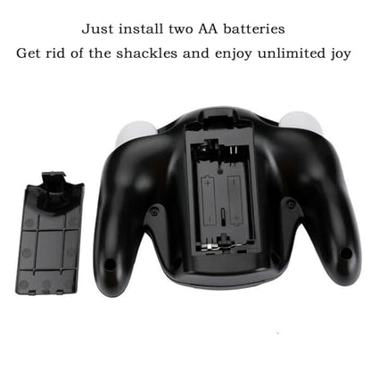 inventii Game Cube Controller,NGC 2.4G Wireless Classic Controller for Wii Game Cube, With Receiver Adapter (Black and Silver) - color: Black and Silver