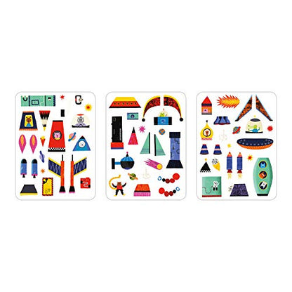 Mudpuppy Rocket Ships Magnetic Build-It Game – Magnetic Toys for Ages 4+, Fun & Compact Travel Activity for Kids, Includes 60+ Magnets and Durable Storage Tin