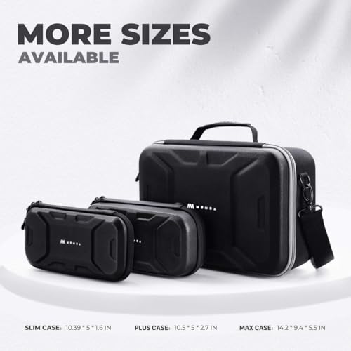 Mumba Deluxe Carrying Case for Nintendo Switch 1 & Switch OLED, [Max Version] All-in-One Travel Storage Bag, Holds Console, Dock, Pro Controller, 27 Game Cards,& More, Hard Shell Protection (Black)