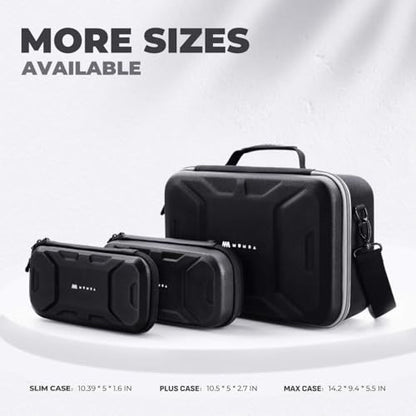 Mumba Deluxe Carrying Case for Nintendo Switch 1 & Switch OLED, [Max Version] All-in-One Travel Storage Bag, Holds Console, Dock, Pro Controller, 27 Game Cards,& More, Hard Shell Protection (Black)