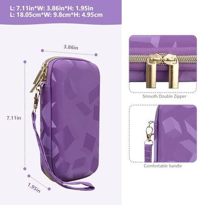Supmay Hard Travel Case for My Arcade Data East Pocket Player, Portable Video Game System Handheld Game Protection Case with Mesh Pocket for Batteries and USB-C Cable, Purple - color: Purple Cube