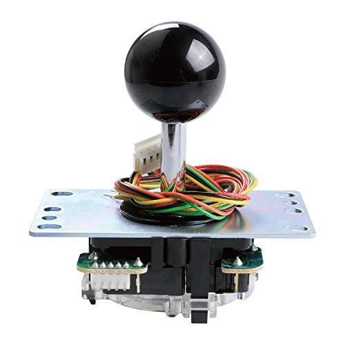 Sanwa JLF-TP-8YT Joystick + Sanwa 8 pcs OBSF-30 Push Button Bundle Kit Color : Black - for Arcade Game 4 & 8 Way Adjustable, Compatible with Catz Mad SF4 Tournament Joystick S@NWA - color: Black