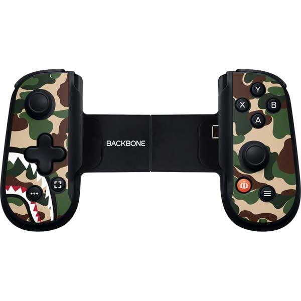 Skinit Decal Gaming Skin Compatible with Backbone One for iPhone Game Controller - Shark Teeth Street Camo Design - color: Green - CAMBPE06