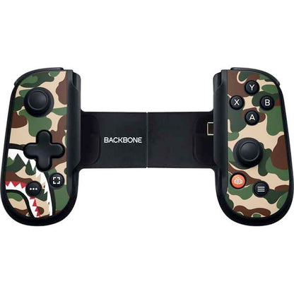 Skinit Decal Gaming Skin Compatible with Backbone One for iPhone Game Controller - Shark Teeth Street Camo Design - color: Green - CAMBPE06