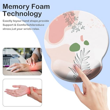 Mouse Pad Wrist Support,Ergonomic Mouse Pad with Wrist Rest,Comfortable Mousepad with Smooth Wrist Rest,Pain Relief Mouse Pads for Non-Slip Base,Computer,Laptop,Office & Home (Modern Abstract3) - color: Modern Abstract3