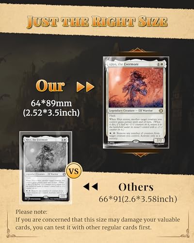 1000 Counts Inner Card Sleeve 2.5" x 3.5", for Double-Sleeving, Trading Card Sleeve Compatible with MTG, TCG, Gaming Cards