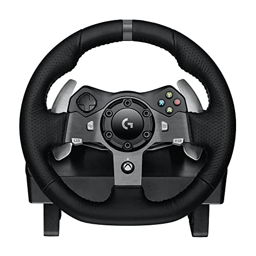 logitech G920 Dual-motor Feedback Driving Force USB Racing Wheel with Responsive Pedals for Xbox One (Renewed)