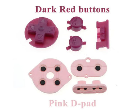 Silicone Rubber Conductive Button Pad with A B Power ON Off Buttons for Gameboy Color GBC (C) - color: C