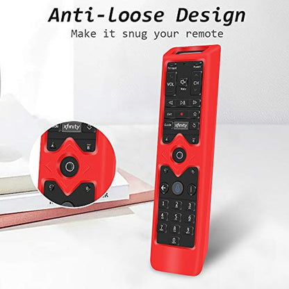 Silicone Protective Case for XFinity Comcast XR15 Voice Control Remote, Remote Case Holder Skin Protector Sleeve, Thicken Layer Shockproof Bumper Battery Cover - Red - color: Red