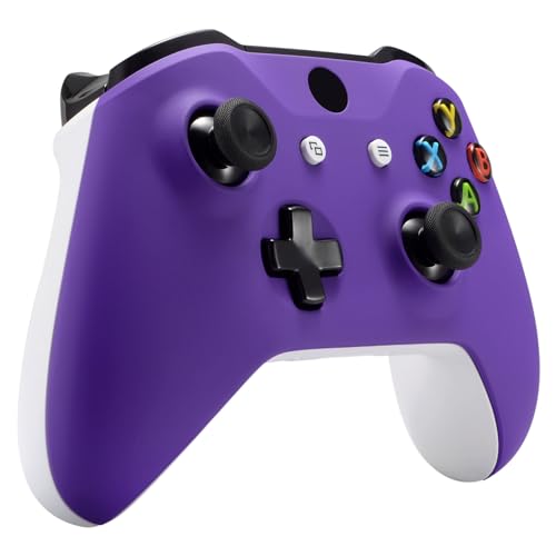 eXtremeRate Purple Soft Touch Front Housing Shell Case for Xbox One S/X Controller, Comfortable Replacement Kit Faceplate Cover for Xbox One Wireless Controller Model 1708 - color: Purple