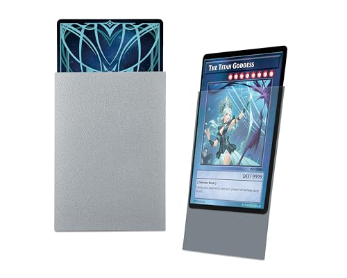 TitanShield (150 Sleeve/Silver) Small Japanese Sized Trading Card Sleeves Deck Protector Compatible with Yu-Gi-Oh!, Cardfight Vanguard & Photocards - color: Silver