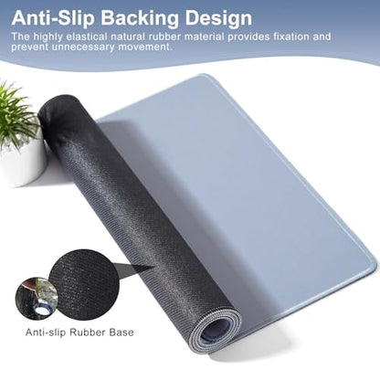 Big Mouse Pad Gaming, Stitch Mouse Pad, Pad for Keyboard and Mouse, Large Mouse Mat, Spill-Proof Surface and Anti-Skid Base, XXL 31.5” x 15.8” 80 x 40cm | DOBAOJIA XXL Gaming Mouse Mat,Desk Mat,PC Mat,Spill Proof Surface and Non-Slip Base - color: 12 Grey