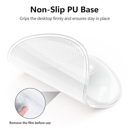 AKIT Ergonomic Mouse Pad and Keyboard Wrist Rest, Gel Wrist Rest for Computer Keyboard, Non-Slip Base, Pain Relief, Mousepad Set for Gaming, Home and Office, Clear - color: Clear