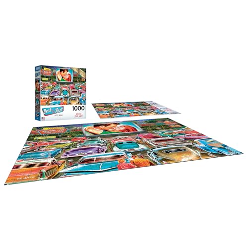 RoseArt - Back to The Past - Drive in Date Night - 1000 Piece Jigsaw Puzzle for Adults - style: Drive-In Date Night