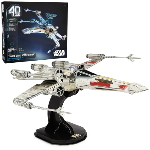 4D Build, Star Wars T-65 X-Wing Starfighter 3D Model Kit, Star Wars Collectible & Desk Décor, Adult Puzzle, Gift Ideas for Ages 12 & Up - style: T-65 X-Wing Starfighter 160 pcs