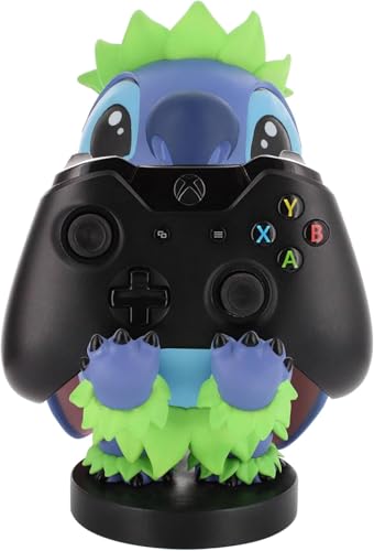 Exquisite Gaming Stitch Phone Holder & Controller Stand, 8.5 in Hula Figure, Disney Licensed