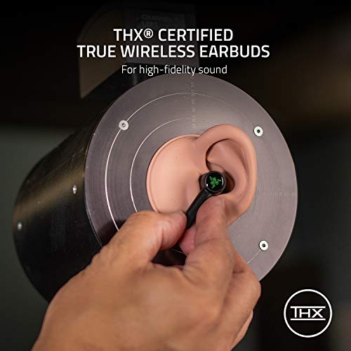 Razer Hammerhead True Wireless Pro Bluetooth Gaming Earbuds: THX Certified - Advanced Hybrid Active Noise Cancellation - 60ms Low-Latency - Touch Enabled - <20 Hr Battery Life - Classic Black - style: Classic