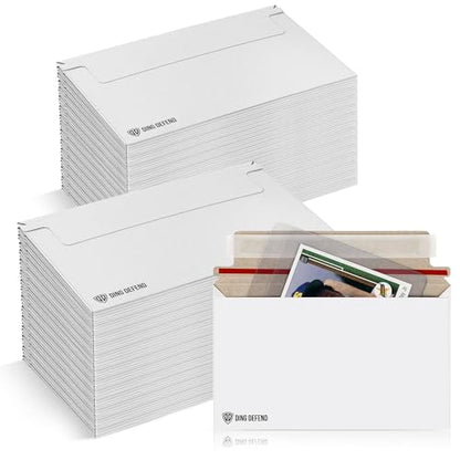 110-Pack Card Shipping Envelopes - 7 x 4.35 Inches Trading Cards Self-Adhesive Mailers, Perfect Fit for Semi-Rigid Sleeves, Toploaders & Ding Defend Protectors - Hobby Mailing Supplies - color: White - 110 Pack