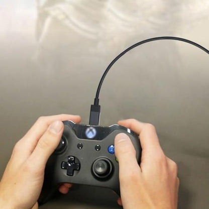Charger Charging Cable for Xbox One Controller, Micro USB 2.0 Play Data Sync Cord for PlayStation 4, PS4 Slim/Pro Controller, Samsung Galaxy, Android Phone (2 Pack 10 Feet)