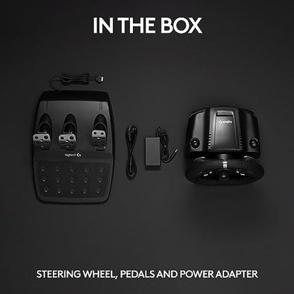 Logitech G920 Driving Force Racing Wheel and Floor Pedals, Real Force Feedback, Stainless Steel Paddle Shifters, Leather Steering Wheel Cover for Xbox Series X|S, Xbox One, PC, Mac - Black - style: Xbox X|S, Xbox One, PC/Mac