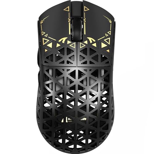 ATTACK SHARK R5Ultra 8K Carbon Fiber Wireless Gaming Mouse, Black | 42K DPI,PAW3950 MAX Sensor,39g Ultra-Lightweight,Nordic 52840 MCU Chip,Wired/BT/2.4GHz Wireless Programmable Mice for PC/Mac - color: Black