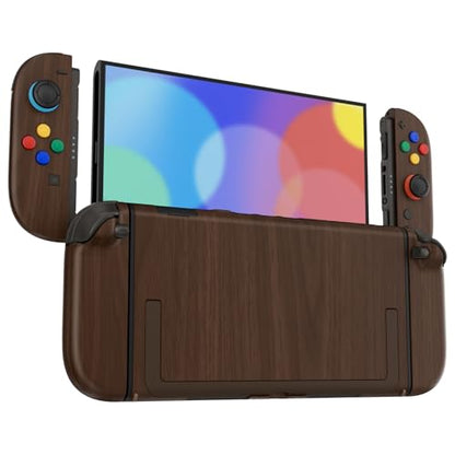 eXtremeRate DIY Replacement Shell Buttons for Nintendo Switch 2, Custom Full Set Rear Back Plate Controller Housing with Buttons for Switch 2 Handheld Console & Joycon 2 - Deluxe Version - Wood Grain - color: Wood Grain