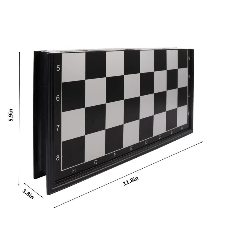 KAILE 13" Magnetic Chess Sets, 3 in 1 Travel Chess Checkers Backgammon Set with Folding Case - size: 13"