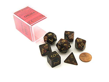 Chessex Dice: Polyhedral 7-Die Scarab Dice Set - Blue Blood w/Gold CHX-27419