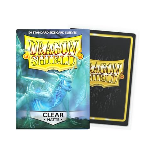 Dragon Shield | Standard Size Card Matte Sleeves | 100 CT - Smooth & Tough Premium TCG Sleeves | Compatible with Pokemon, Flesh & Blood, One Piece & Magic the Gathering | Clear - color: Clear