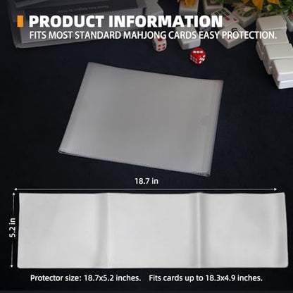 2025-2026 Mah Jong Card Sleeve Holder, Fit Large Print Size(6 1/8”x4 3/4”), Durable Protective Cover Holder, Mah Jong Card Protector Set (Frosted-4Pack) - style: Frosted-4Pack