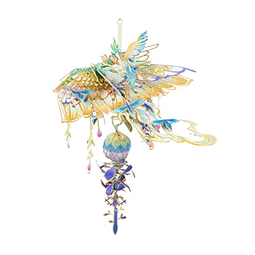 MU 3D Metal Puzzles Windbell Wind Chime D Model Kits Building for Adult and Teeners, Windchime Jigsaw Miniature DIY Sets, Birthday Gift - color: D Skyrocket Life and Career