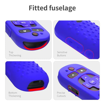 Silicone Cover for Roku Voice Remote Pro 2nd Ed. Roku Remote Control RCB1R Protective Silicone Case Sleeve Shockproof Skin for Roku Remote with Lanyard (Blue) - color: blue