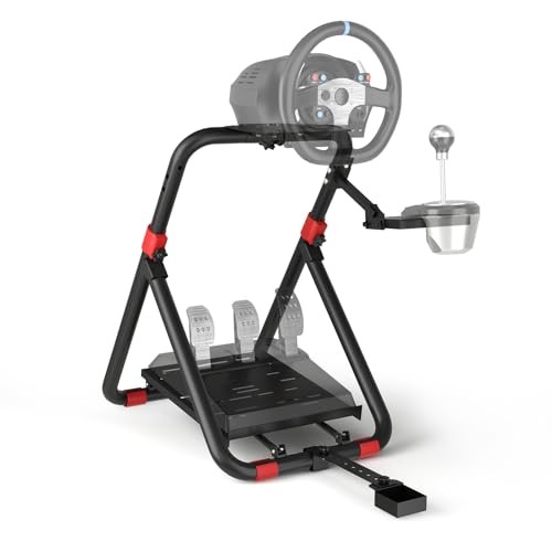 DIWANGUS Racing Wheel Stand with SeatLink Part Foldable Steering Wheel Car Simulator Adjustable Sim Racing for Logitech G29 G920 G923 G27 G25 for T248X T248 T300RS T150 458 TX PS4 PS5 Accessories