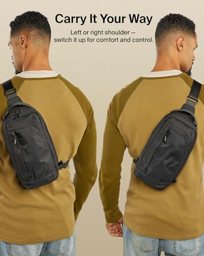 Belkin Nintendo Switch 2 Carrying Case, Sling Crossbody Travel Bag | Lightweight crossbody travel bag with stowable crossbody strap, soft interior, fits 2 Pro Controllers and 10 game card slots - color: Black