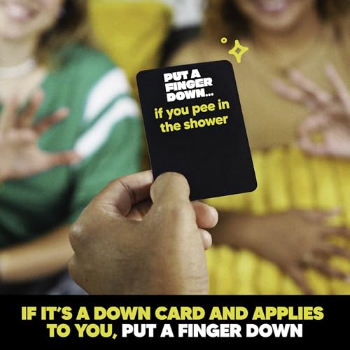 Put A Finger Down Party Card Game for Groups and Game Night | Party gameplay, Conversation starter, Group activity, Quick setup, Ages 14+, Social game night