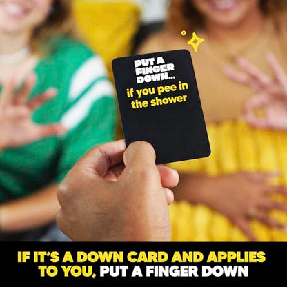 Put A Finger Down Party Card Game for Groups and Game Night | Party gameplay, Conversation starter, Group activity, Quick setup, Ages 14+, Social game night