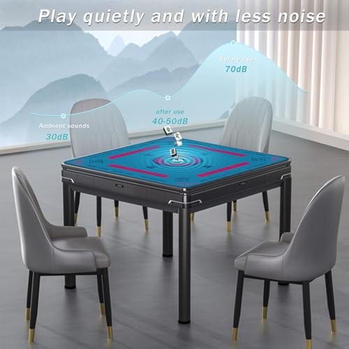 2F22E Mahjong Mat - Non-Slip Noise Reduction Gaming Mat 32.4x32.4 Inch for Mahjong/Poker/Board Games/Card Games/Dominoes (Blue-2) - color: Blue-2
