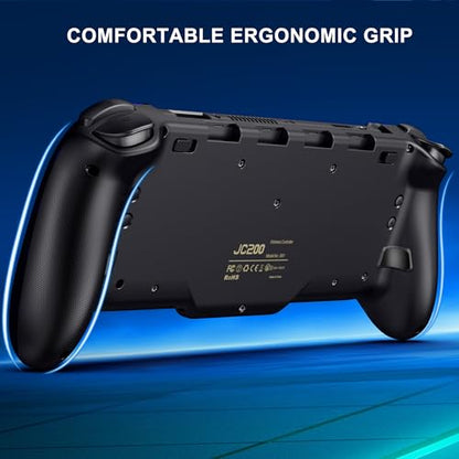 NealGamefy Switch Controllers,Wireless Switch Pro Controller for Nintendo Switch/OLED Controller,Upgrade Full-Size Ergonomic One Piece Handheld Controller with Programmable,TURBO,Vibration - color: Black-split