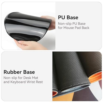 Desk Mat Set Keyboard and Mouse Pad with Wrist Rest Support | Ergonomic,Pain Relief, 4-in-1 Large Big Mousepad Computer Mats,Desk Pad Matt Mats for Desktop Home & Office - color: E1-Purple Butterflies