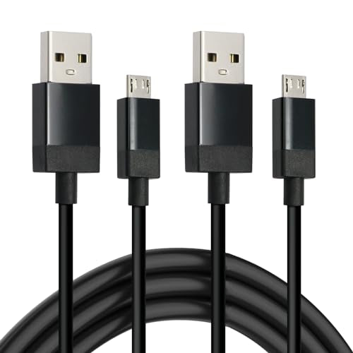 Charger Charging Cable for Xbox One Controller, Micro USB 2.0 Play Data Sync Cord for PlayStation 4, PS4 Slim/Pro Controller, Samsung Galaxy, Android Phone (2 Pack 10 Feet)