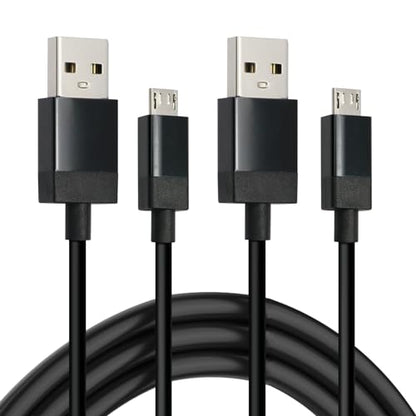 Charger Charging Cable for Xbox One Controller, Micro USB 2.0 Play Data Sync Cord for PlayStation 4, PS4 Slim/Pro Controller, Samsung Galaxy, Android Phone (2 Pack 10 Feet)